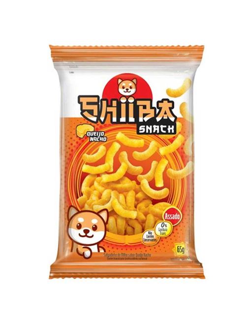 Kit com 6 Unidades de Salgadinho Shiiba Snack Queijo Nacho 65g - Glico