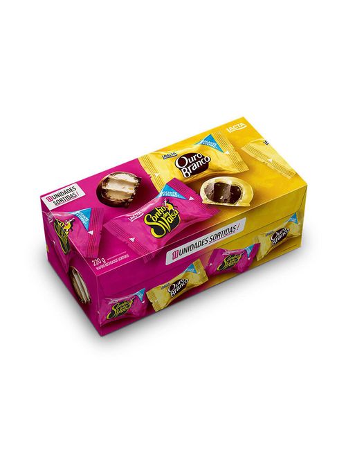 Caixa De Bombom Sortidos Ouro Branco e Sonho de Valsa 220g - Lacta