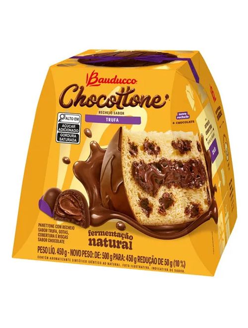 Chocottone Recheio Sabor Trufa de Chocolate 450g - Bauducco