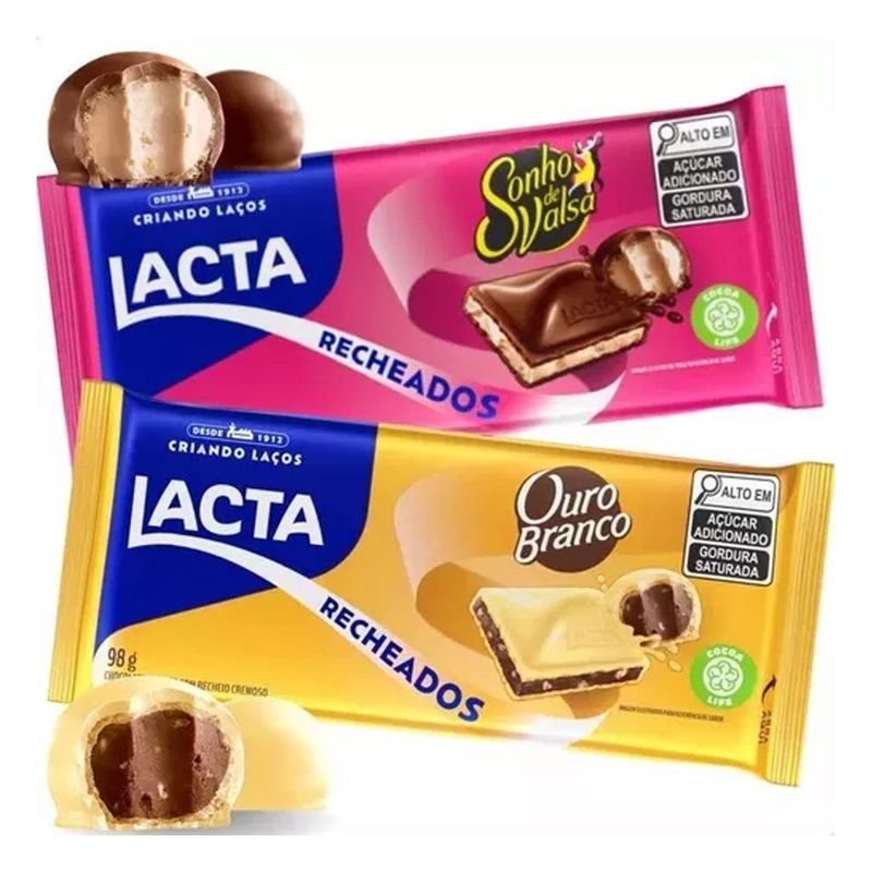 Chocolate LACTA Laka Branco Tablete 80g