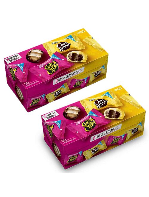 Kit com 2 Caixas De Bombom Sortidos Ouro Branco e Sonho de Valsa 220g - Lacta