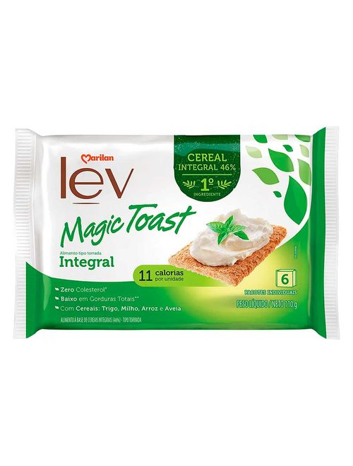 Torrada Lev Magic Toast Integral 110g - Marilan