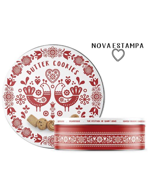 Lata de Biscoitos Amanteigados Sortidos Estampa Danish Art 454g - Dancake