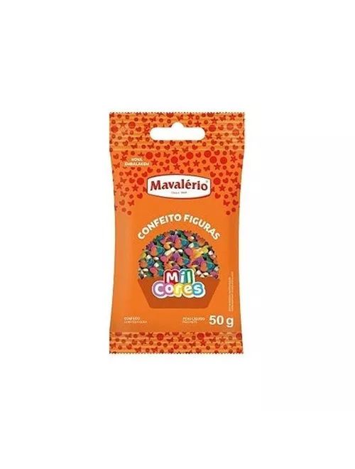 Confeito Figuras Mil Cores 50g - Malavério