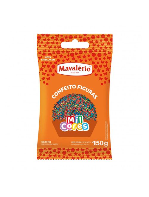 Confeitos Figuras Mil Cores 150g - Mavalério