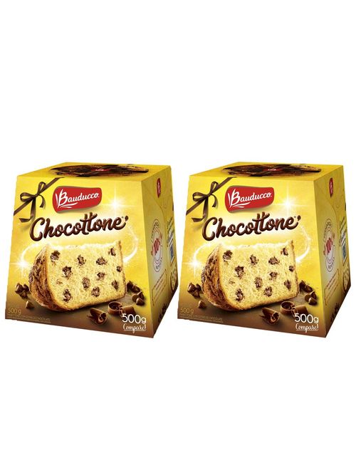 Kit com 2 Chocottone Gotas Chocolate 500g - Bauducco