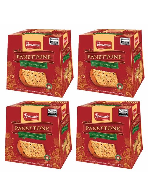 Kit com 4 Panettone Gotas 400g - Romanato