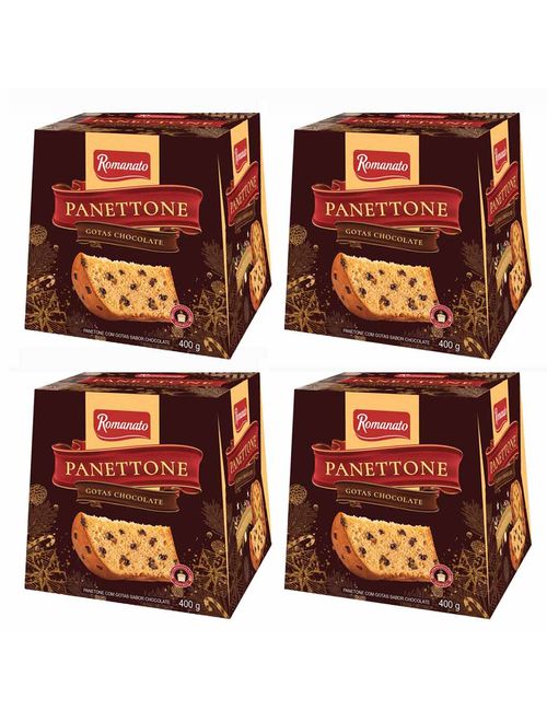 Kit com 4 Panettone Frutas 400g - Romanato
