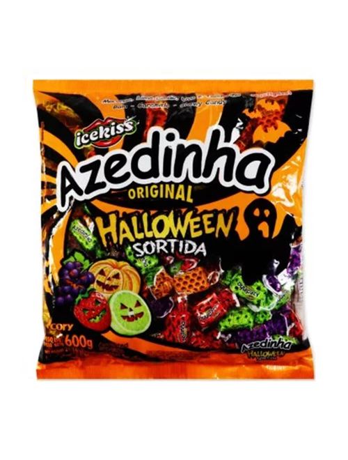 Bala Mastigável Halloween Azedinha Sortida Ice Kiss 600g - Cory