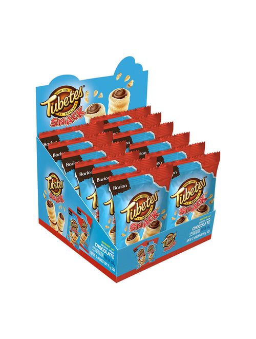 Wafer Recheado Tubete Chocolate 44g c/12 - Barion