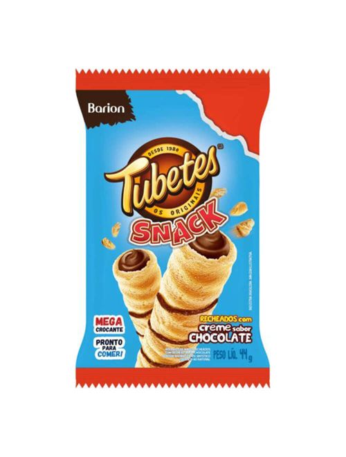 Wafer Recheado Tubete Chocolate 44g c/12 - Barion
