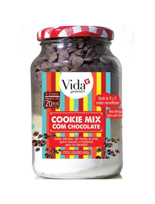Cookie Mix Gotas de Chocolate 440g - Vida Gourmet