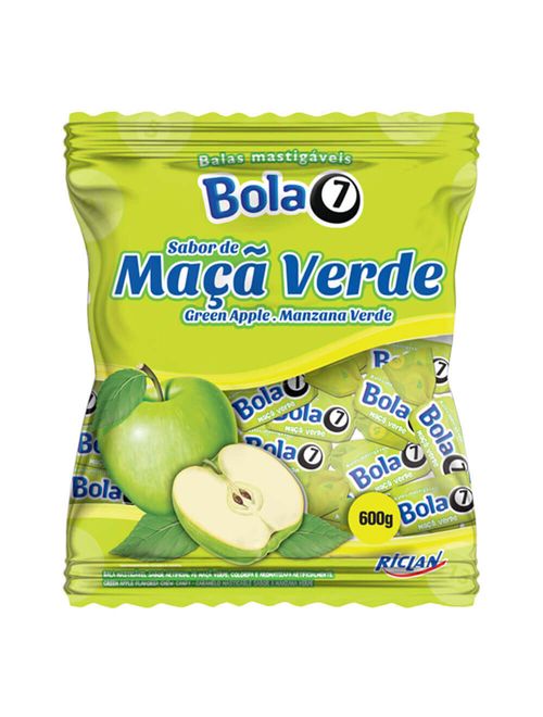 Bala Mastigável Bola 7 Maçã Verde 600g - Riclan