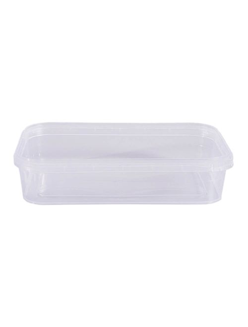Pote Retangular com Lacre Freezer e Microondas 350ml c/10 - Prafesta