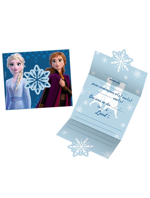 Frozen 2 Convite Grande c/8 - Regina