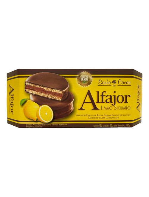 Alfajor Limão Siciliano c/6 - Sonho do Cacau