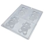 Forma-PVC-Silicone-Ursinho-Pequeno-c-4-Cavidades-Ref.9935---BWB