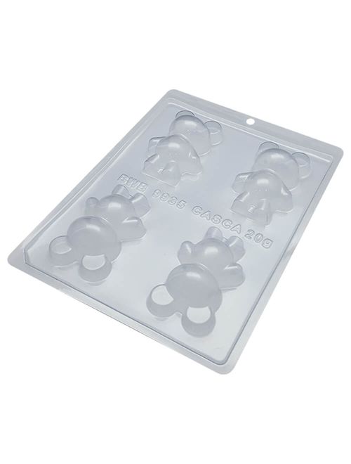 Forma PVC Silicone Ursinho Pequeno c/4 Cavidades Ref.9935 - BWB