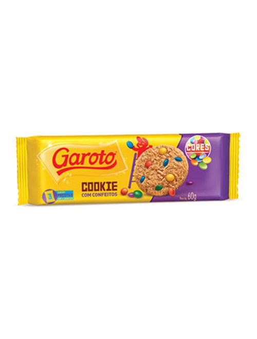 Cookies Baunilha com Confeitos Chocolate 60g - Garoto