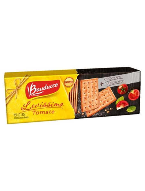 Biscoito Levíssimo Tomate 130g - Bauducco