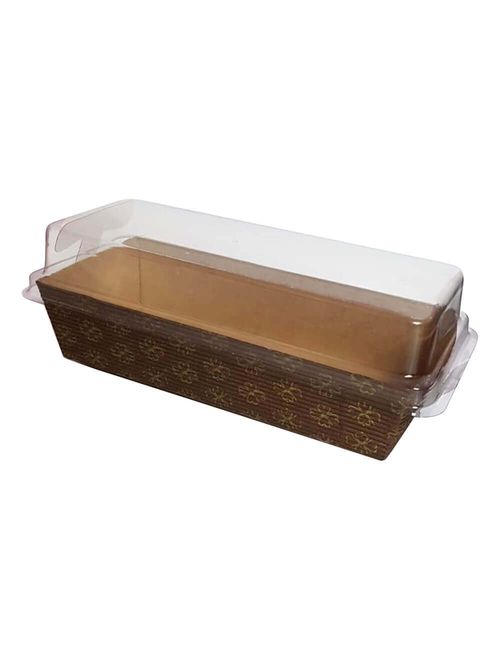 Forma Retangular Bolo Inglês com Tampa Fiori 250g c/5 - Ultrafest