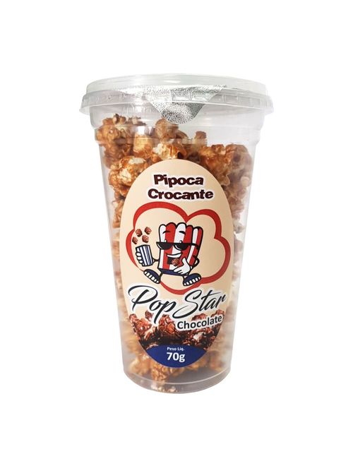 Pipoca Doce Pronta Crocante Chocolate 70g - Pop Star
