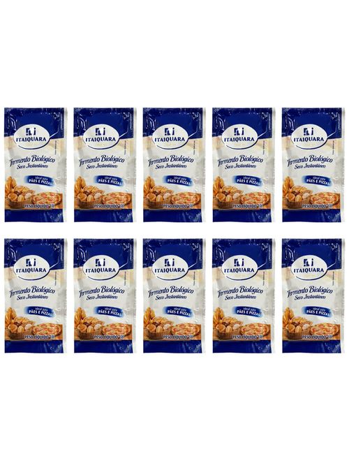 Kit 10 Fermentos Biológicos Secos Instantâneos 10g - Itaiquara