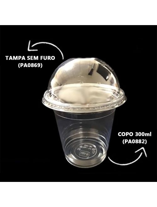 Copo Transparente Plástico PET 300ml Ref.PA0882 c/12 - Darnel