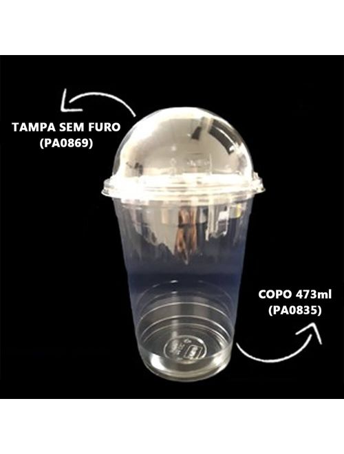Copo Transparente Plástico PET 473ml Ref.PA0835 c/12 - Darnel