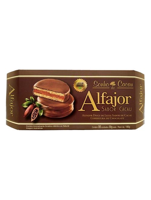Alfajor Cacau c/6 - O Sonho do Cacau