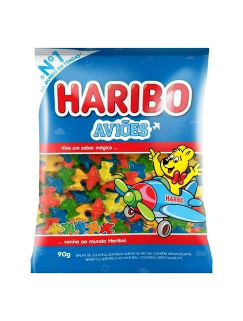 Bala de Gelatina Aviões 90g - Haribo