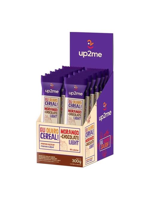 Barra de Cereal Light Morango com Chocolate c/12 - Up2me