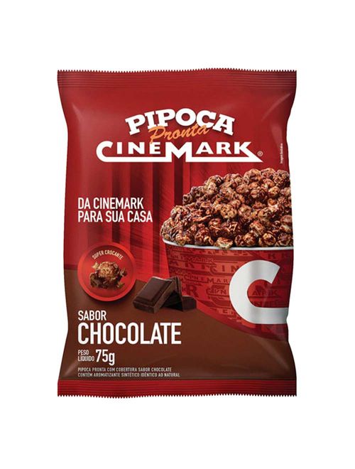 Pipoca Doce Pronta Chocolate 75g - Cinemark