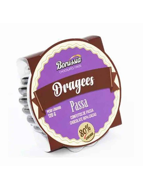 Dragees Passas Chocolate 80% 120g - Borussia