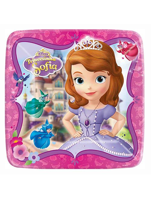 Princesa Sofia Baby Prato Quadrado c/12 - Regina