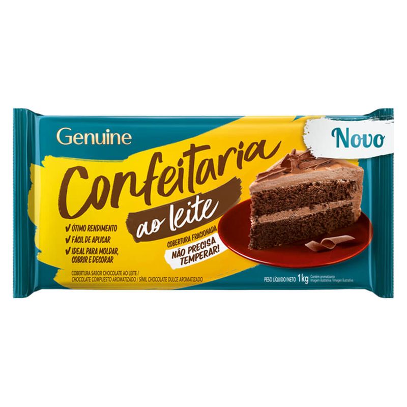 Barra de Chocolate Branco 1kg - Garoto - Doce Malu