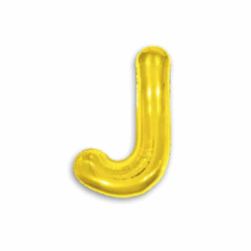Balao-Metalizado-16----40cm-Ouro-Letra-J---Make