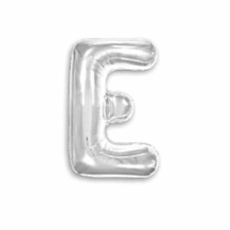 Balao-Metalizado-16----40cm-Prata-Letra-E---Make