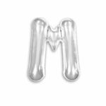 Balao-Metalizado-16----40cm-Prata-Letra-M---Make