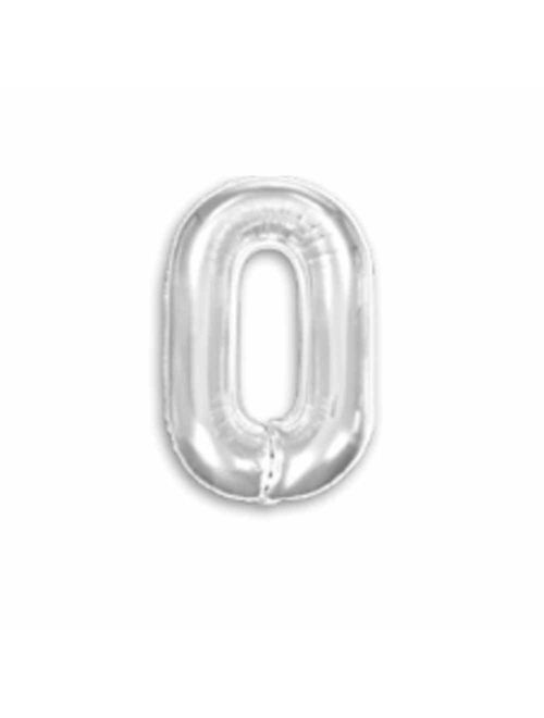 Balão Metalizado 16" / 40cm Prata Letra O - Make