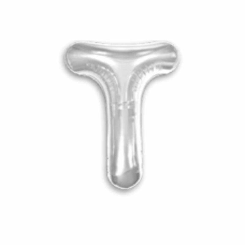 Balao-Metalizado-16----40cm-Prata-Letra-T---Make