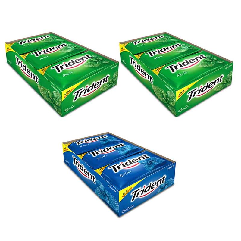 Kit-com-3-Goma-de-Mascar-Trident-2-Menta-e-1-Hortela-c-21---Adams