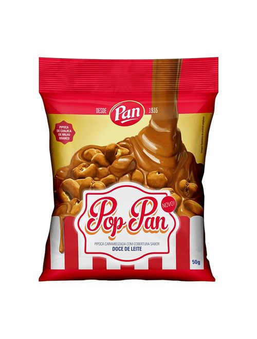 Pipoca Pop Pan Coberta com Doce de Leite 50g - Pan