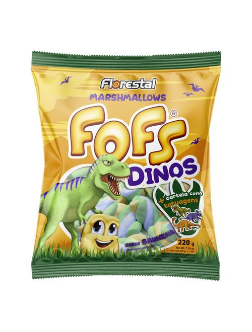 Marshmallow Fofs Torção Dinos 220g - Florestal
