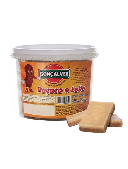 Mini Doce Paçoca e Leite 550g - Gonçalves