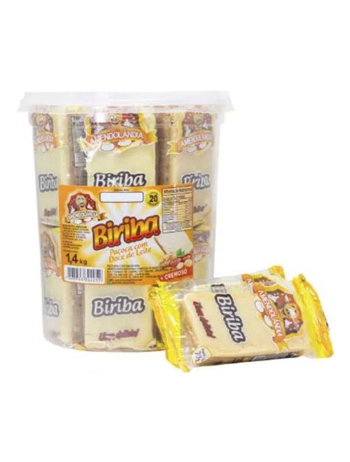 Paçoca com Doce de Leite Biriba c/20 - Amendolândia
