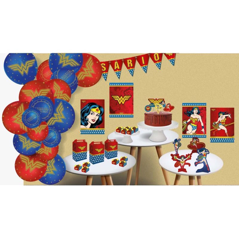 Mulher-Maravilha-Kit-Festa-So-um-Bolinho-89-Pecas---Festcolor