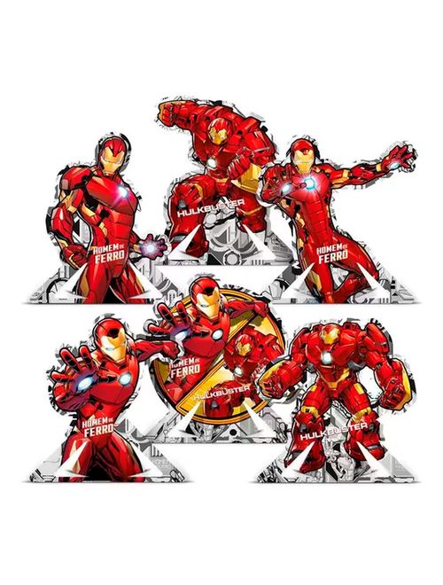 Homem de Ferro Decoração de Mesa c/6 - Regina