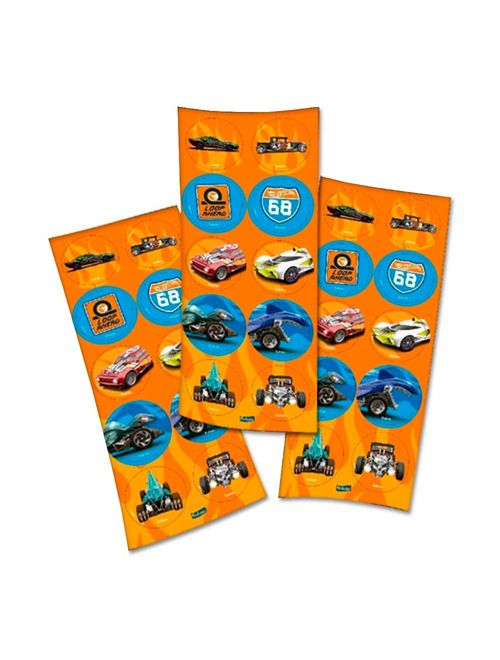 Hot Wheels Adesivo Redondo c/30 - Festcolor