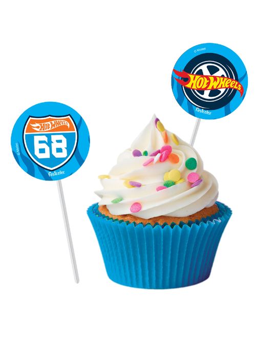 Hot Wheels Bandeira para Docinhos c/8 - Festcolor